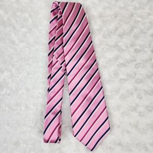 Countess Mara Striped Silk Tie Pink